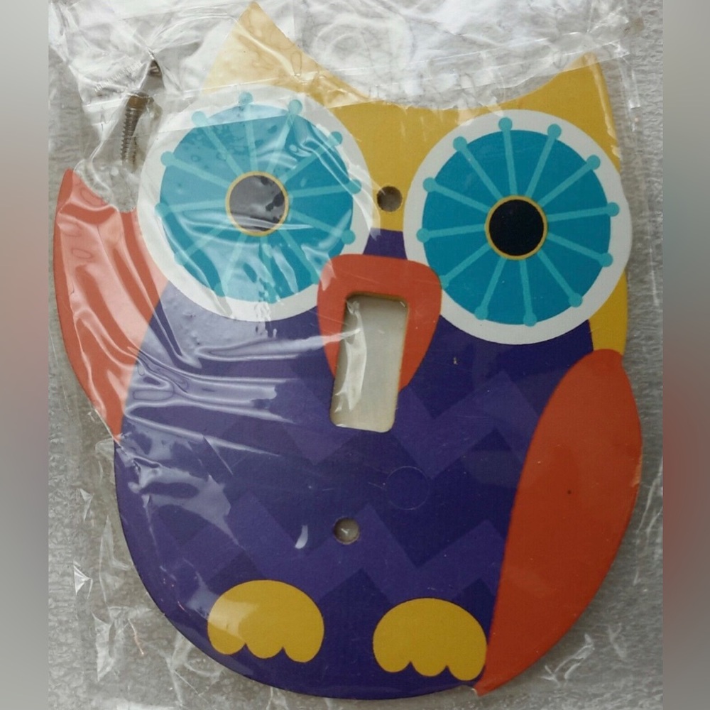Colorful Owl Light Switch Plate Cover